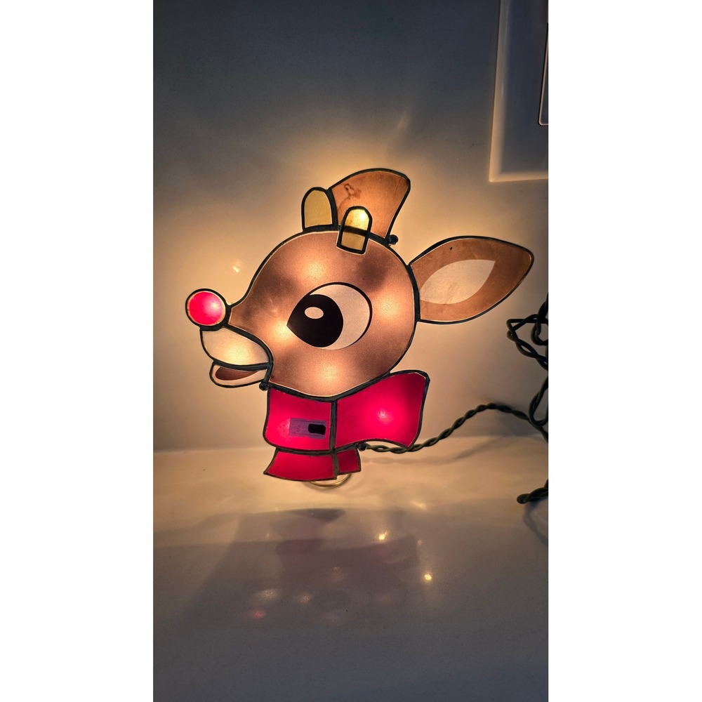 New Kurt Adler Rudolph the Red-Nosed Reindeer Lighted Tree Topper #2